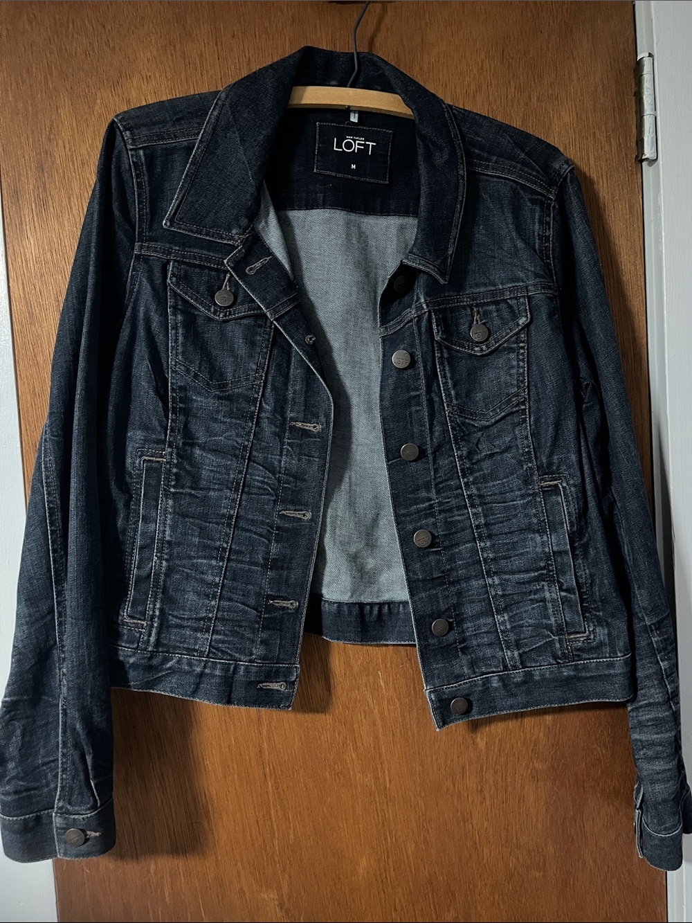 LOFT Dark Washed Denim Jean Jacket